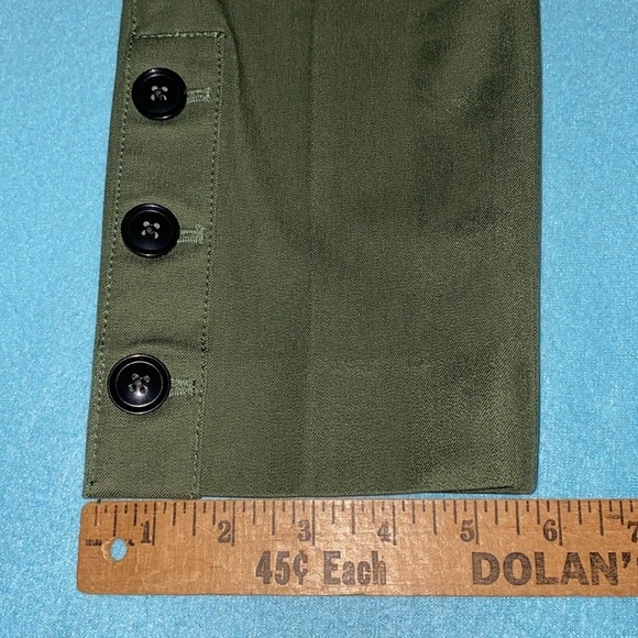 BANANA REPUBLIC Sloan olive color mid rise bi-stretch button ankles NEW size 4 - Picture 11 of 15